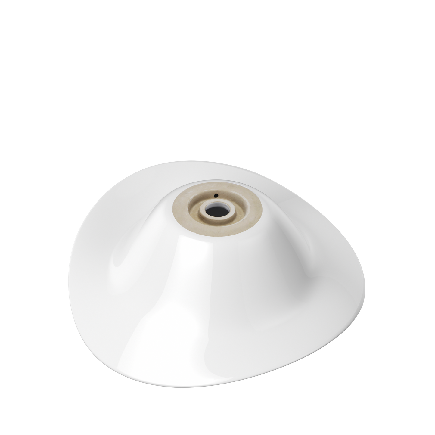 Lavatório de casa de banho de sobrepor ELLAI宜来 Bonnet, em cerâmica branca, para instalação acima da bancada, 50,8 cm x 49 cm x 18,8 cm (ralo, torneira e saboneteira não incluídos).