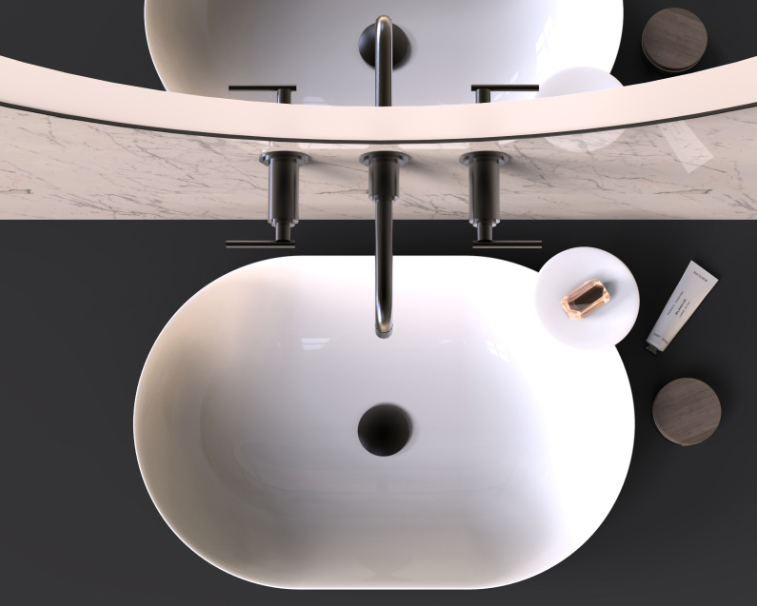 ELLAI Polaris Oval Bathroom Vessel Sink Above Counter, White Ceramic Vessel Sink, Countertop Vanity Sink Art Basin, 23.6"x15.7"x6.8"(Drain, Faucet and the soap dish are not included)