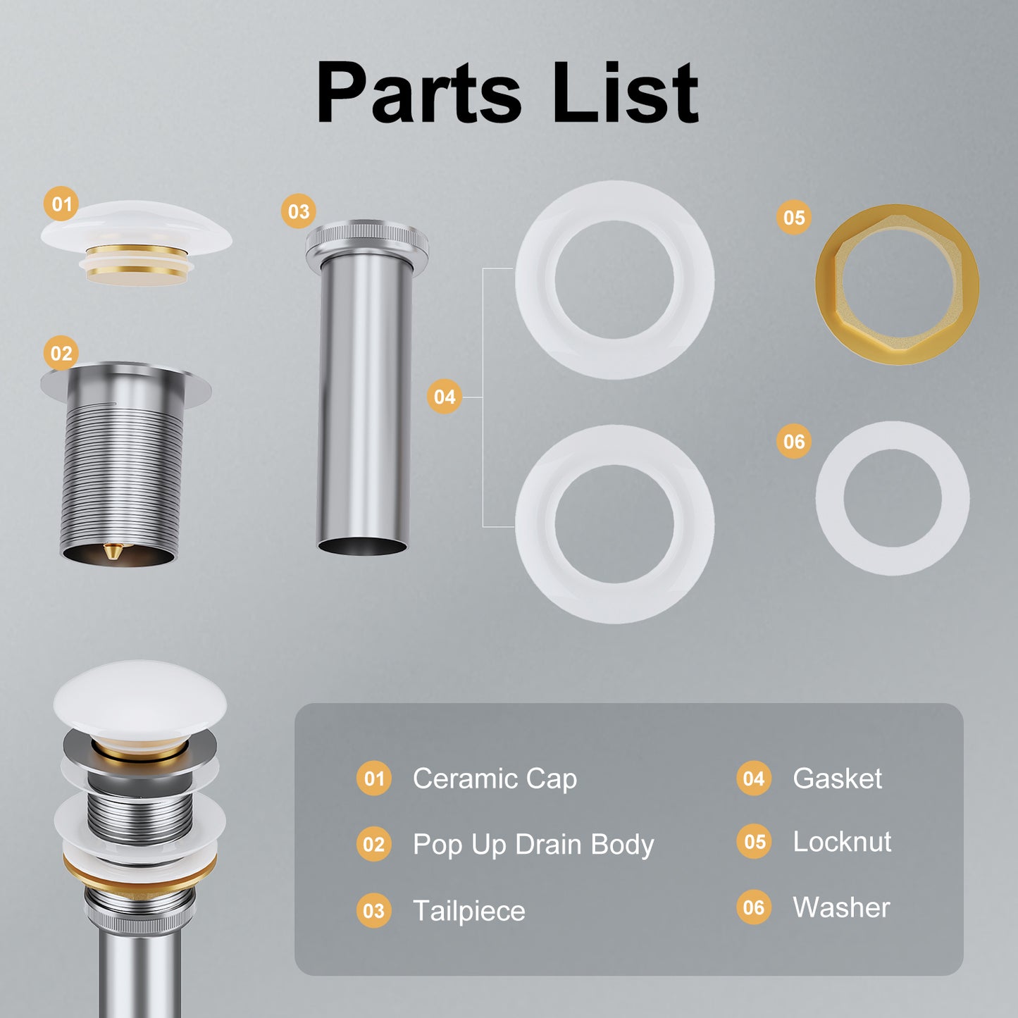 ELLAI Bathroom Vessel Sink 19.7"x15.2"x5.4" Rectangle Glossy White Vessel Sink with White Pop Up Drain, Bathroom Sink Above Counter, Ceramic Countertop Vessel Sink for Bathroom