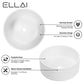 ELLAI 15.7''x5.9'' Round Vessel Sink Glossy White Bathroom Sink Above Counter Bowl Sink Porcelain Ceramic Vanity Art Basin