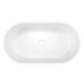 ELLAI Bathroom Vessel Sink Oval Bathroom Sink Bowl Above Counter Porcelain Ceramic Top Mount Oval Sink Countertop Art Basin for Bathroom 22"x13.8"x5.5" Glossy White