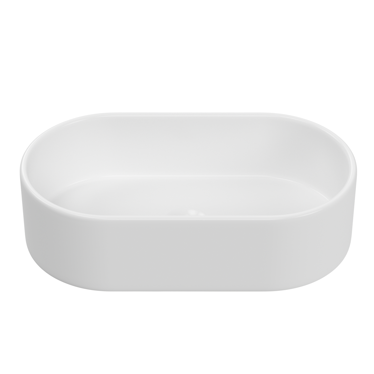 ELLAI Bathroom Vessel Sink Oval Bathroom Sink Bowl Above Counter Porcelain Ceramic Top Mount Oval Sink Countertop Art Basin for Bathroom 22"x13.8"x5.5" Glossy White