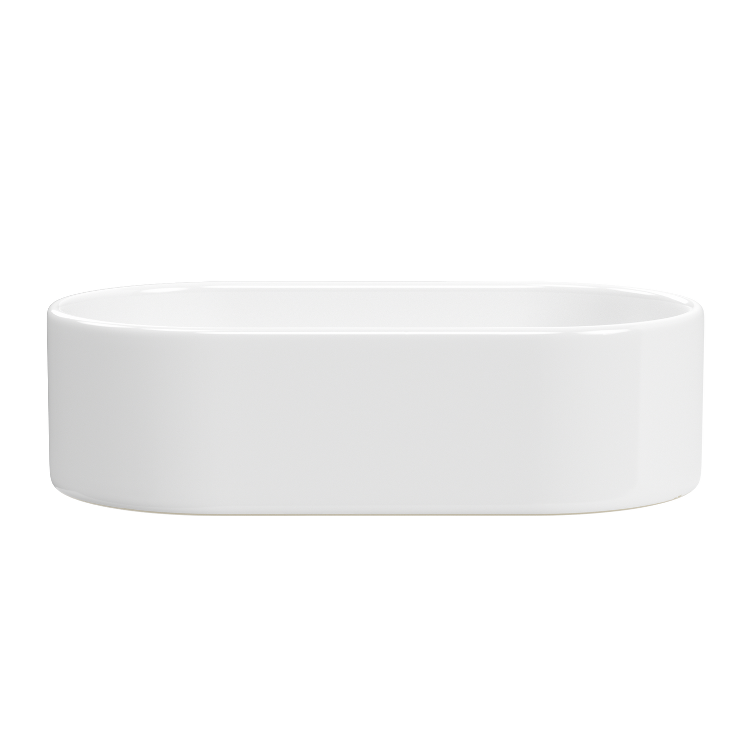 ELLAI Bathroom Vessel Sink Oval Bathroom Sink Bowl Above Counter Porcelain Ceramic Top Mount Oval Sink Countertop Art Basin for Bathroom 22"x13.8"x5.5" Glossy White