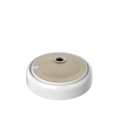 ELLAI Polaris Round Bathroom Vessel Sink Above Counter, White Ceramic Vessel Sink Bowl, Countertop Vanity Sink Art Basin, 15.7" x 6.7"(Drain, Faucet and the soap dish are not included)