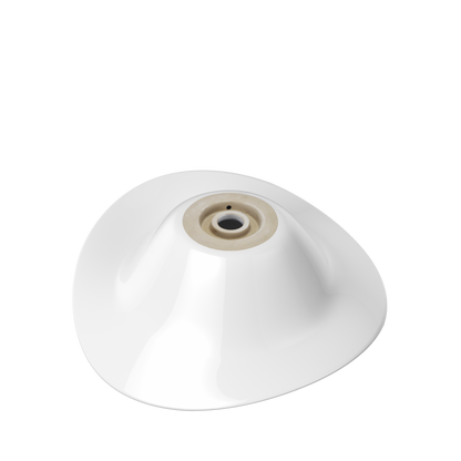 ELLAI Bonnet Bathroom Vessel Sink Above Counter, White Ceramic Vessel Sink, Countertop Vanity Sink Art Basin, 20"x 19.3"x7.4"(Drain, Faucet and the soap dish are not included)