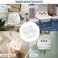 ELLAI 24 Inch Wall Mounted High Back Kitchen Sink White Porcelain Utility Sink Farm Sink Ceramic Farmhouse Laundry Sink Wall Mount Bathroom Sink, 8 in centers, 24” x 17” x 15”