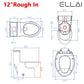 ELLAI One Piece Elongated Toilet Power Dual Flush 1.1/1.6 GPF Standard White 12” Rough In Modern Toilet for Bathroom with Soft Closing Seat and Comfort Chair Seat 17"ADA Height, 28.2”x14.4”x29.7”