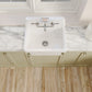 ELLAI White Ceramic Farmhouse Kitchen Sink 24"x19"x16.5" Farm Style Wall Mount Utility Sink High Back Floating Bathroom Sink Wall Mounted Laundry Sink with 8 Inch Center Faucet Chrome with Soap Tray