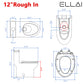 ELLAI One Piece Elongated Toilet Power Dual Flush 1.1/1.6 GPF Standard White 12” Rough In Modern Toilet for Bathroom with Soft Closing Seat and Comfort Chair Seat 17"ADA Height, 27.6”x15.1”x31.6”