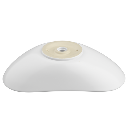 ELLAI Oval Bathroom Vessel Sink With Overflow Modern Egg Shape Bathroom Sink Bowl Above Counter Porcelain Ceramic Top Mount Oval Sink Countertop Art Basin for Bathroom 23.8"x14.2"x5.5" Glossy White