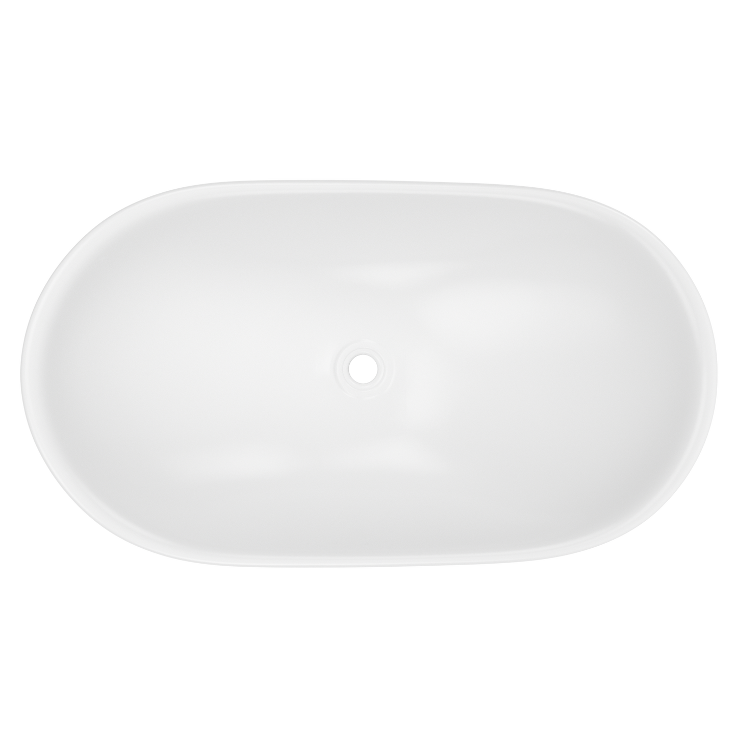 ELLAI Oval Bathroom Vessel Sink With Overflow Modern Egg Shape Bathroom Sink Bowl Above Counter Porcelain Ceramic Top Mount Oval Sink Countertop Art Basin for Bathroom 23.8"x14.2"x5.5" Glossy White