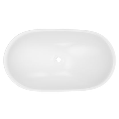 ELLAI Oval Bathroom Vessel Sink With Overflow Modern Egg Shape Bathroom Sink Bowl Above Counter Porcelain Ceramic Top Mount Oval Sink Countertop Art Basin for Bathroom 23.8"x14.2"x5.5" Glossy White