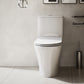 ELLAI Compact One Piece Toilet Elongated Dual Flush 1.1/1.6 GPF Tiny Small Short Toilet for Small Bathroom 12'' Rough In Standard Height 16", 25.7" x 15.4" x 26.8"