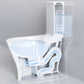 ELLAI Compact One Piece Toilet Elongated Dual Flush 1.1/1.6 GPF Tiny Small Short Toilet for Small Bathroom 12'' Rough In Standard Height 16", 25.7" x 15.4" x 26.8"