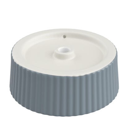 ELLAI 15.7''x4.9'' Round Vessel Sink Bathroom Sink Above Counter Bowl Sink Porcelain Ceramic Vanity Art Basin Glossy White and Dark Gray