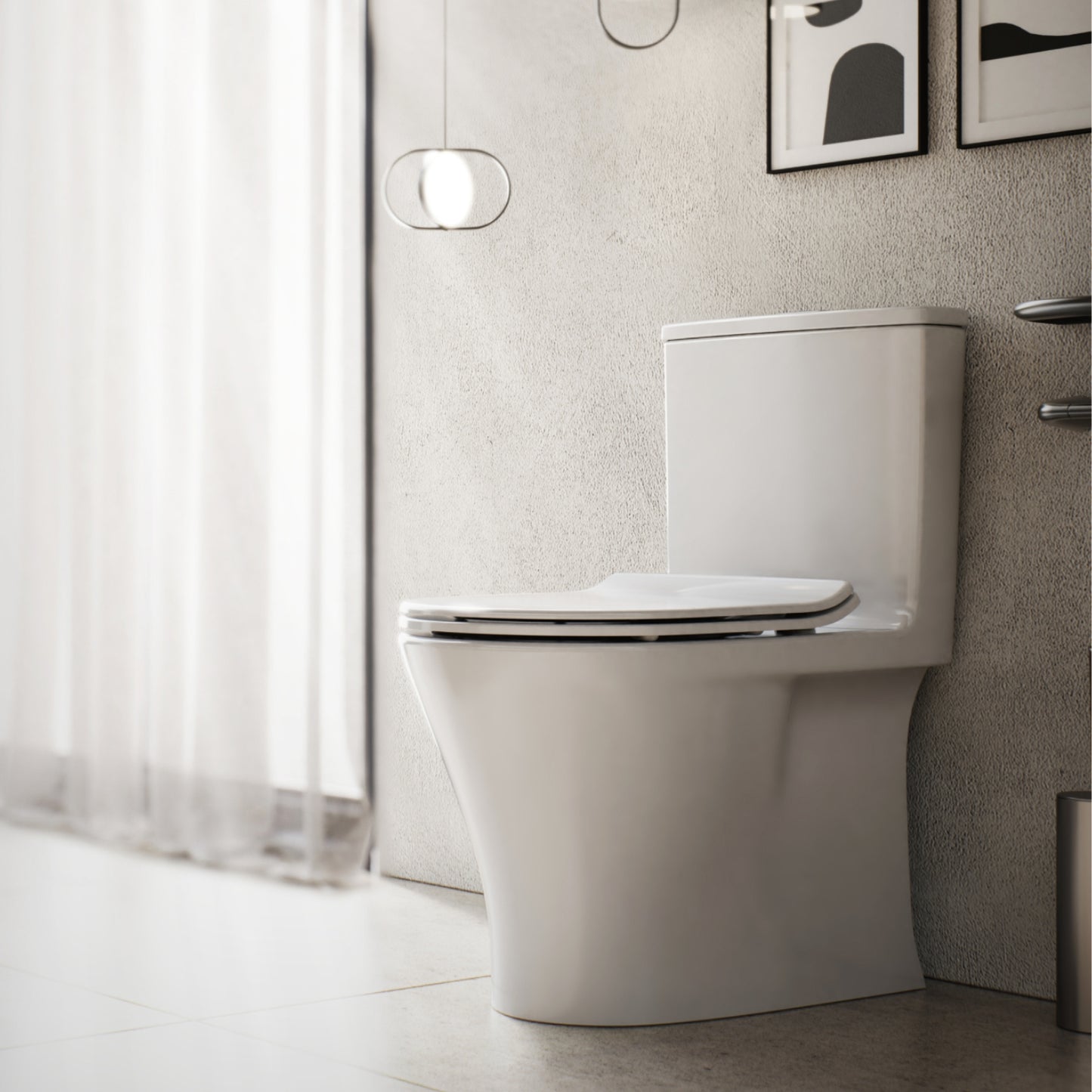 ELLAI Compact One Piece Toilet Elongated Dual Flush 1.1/1.6 GPF Tiny Small Short Toilet for Small Bathroom 12'' Rough In Standard Height 16", 25.7" x 15.4" x 26.8"