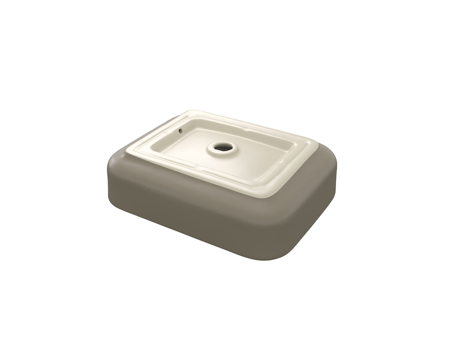 ELLAI Bathroom Vessel Sink Rectangle Bathroom Sink Bowl Above Counter Porcelain Ceramic Top Mount Rectanglar Sink Countertop Vanity Art Basin for Bathroom 19.7"x15.2"x5.4” Brown