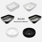 ELLAI Rectangle Vessel Sink 21"x16"x6” White Bathroom Sink Above Counter Porcelain Ceramic Small Sink Bowl Countertop Vanity Art Basin