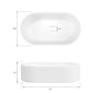 ELLAI Bathroom Vessel Sink Oval Bathroom Sink Bowl Above Counter Porcelain Ceramic Top Mount Oval Sink Countertop Art Basin for Bathroom 22"x13.8"x5.5" Glossy White