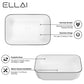 ELLAI Bathroom Vessel Sink Rectangle Bathroom Sink Bowl Above Counter Porcelain Ceramic Top Mount Rectanglar Sink Countertop Vanity Art Basin for Bathroom 19.7"x15.2"x5.4” Glossy White with Black Rim