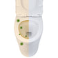 ELLAI One Piece Elongated Toilet Power Dual Flush 1.1/1.6 GPF Standard White 12” Rough In Modern Toilet for Bathroom with Soft Closing Seat and Comfort Chair Seat 17"ADA Height, 27.8”x15.4”x29.8”