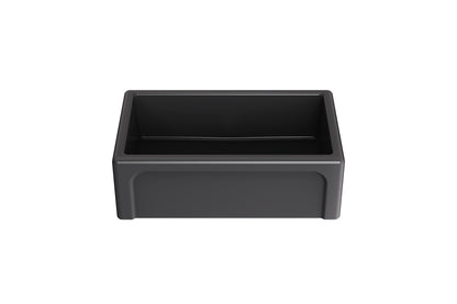 ELLAI Farmhouse Sink 30 Inch Fireclay Apron Front Single Bowl Deep Drop In Kitchen Sink Undermount Farm Sink with Bottom Grid & Strainer, 30”x18”x10” Reversible