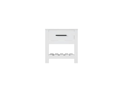 ELLAI Utility Sink Wood Solid Table Laundry Sink Table Freestanding Utility Tub for 24 inch Sink for Workshop, Laundry Room, Garage, Basement,Garden, Pet Wash Station, White 24”x19"x25"