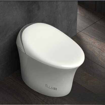 ELLAI宜来 Smart Toilet Integrated Bidet Toilet Comfort Height Elongated One Piece Intelligent toilet with Auto Open/Close Lid, Warm Seat, Auto Flush in 1.28-GPF, White